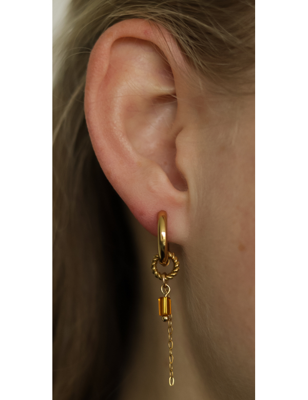 Oorbellen - West Stone Hoops