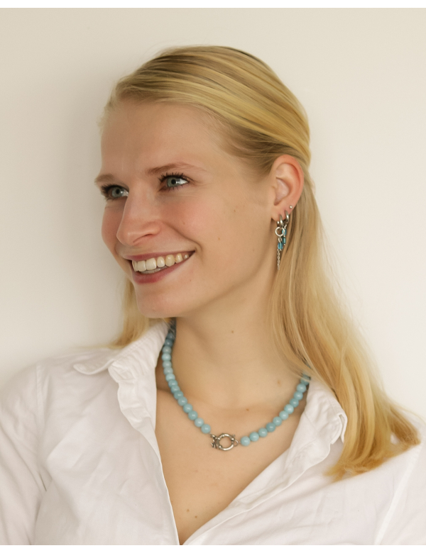 Ketting West wind - Blauw en zilver